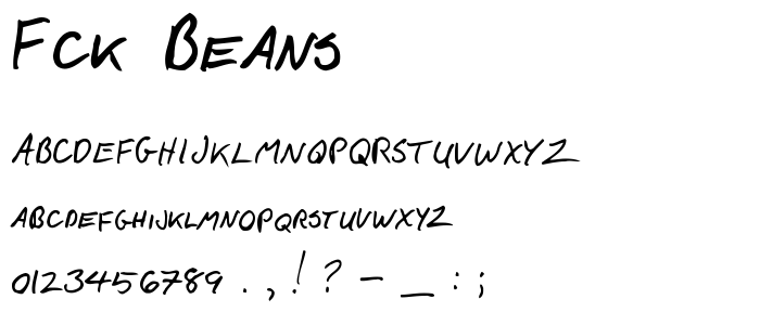 Fck Beans font
